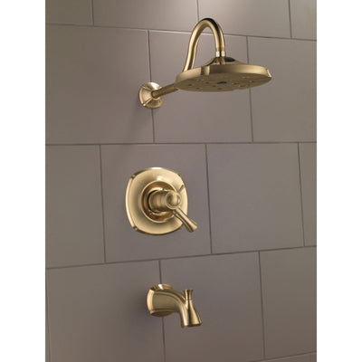 Delta Addison 2-Handle Champagne Bronze Thermostatic Tub/Shower with Valve D514V