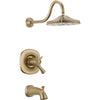 Delta Addison 2-Handle Champagne Bronze Thermostatic Tub/Shower with Valve D514V