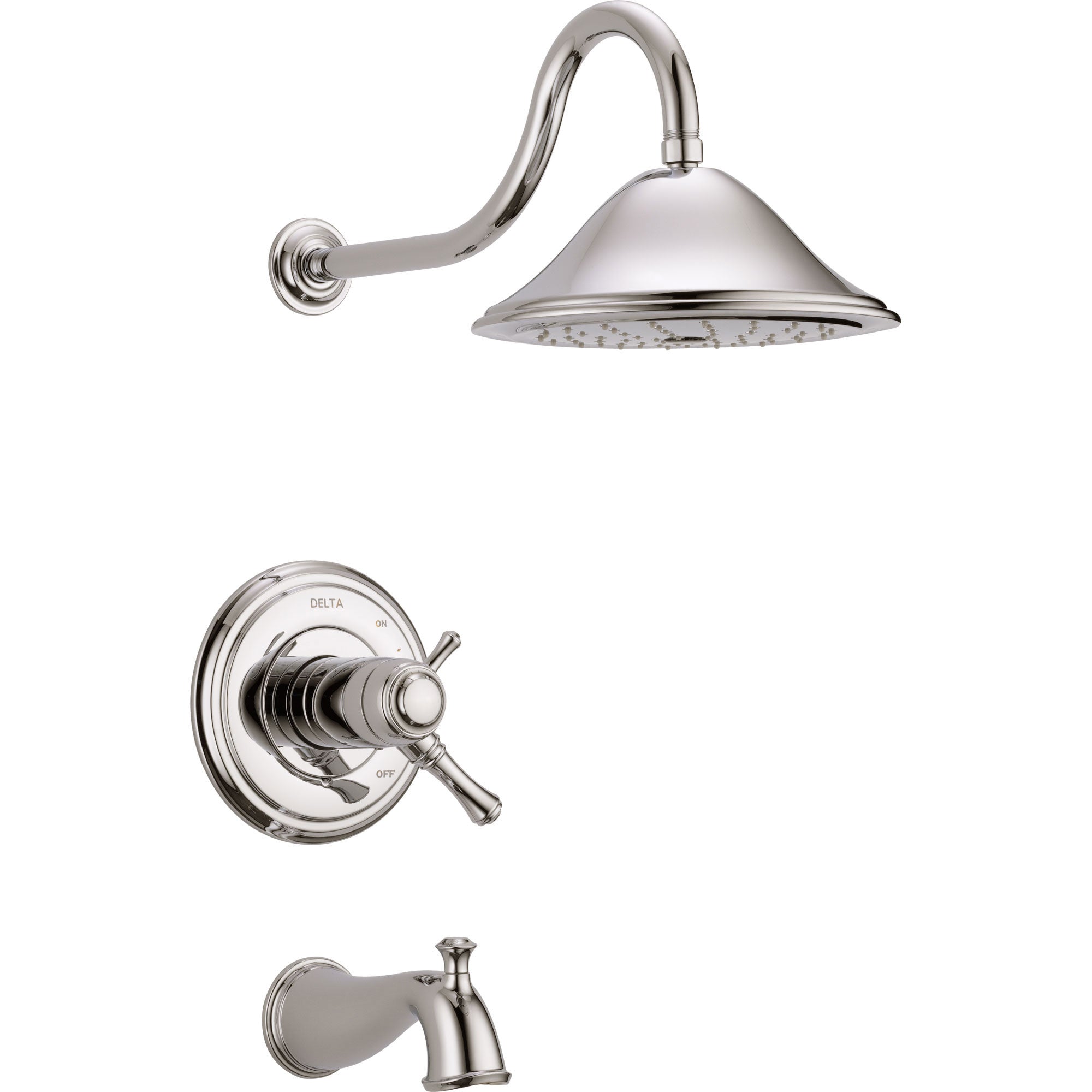 Delta Cassidy Polished Nickel Dual Thermostatic Large Tub/Shower Trim Kit 584227