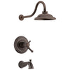 Delta Cassidy Venetian Bronze Finish TempAssure 17T Series Water Efficient H2OKinetic Tub & Shower Combo Trim Kit (Requires Valve) DT17T497RBWE