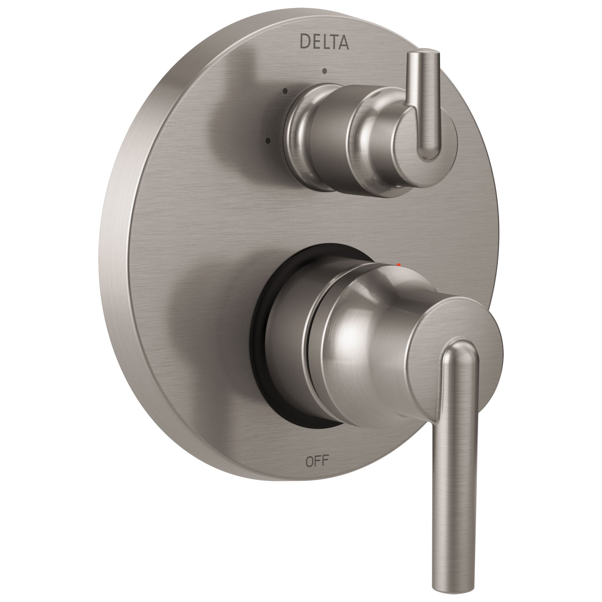 Delta Trinsic Collection Stainless Steel Finish Shower Faucet Valve Trim Control Handle with 3-Setting Integrated Diverter (Requires Valve) DT24859SS