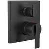 Delta Ara Matte Black Finish Angular Modern Monitor 14 Series Shower Control Trim Kit with 3-Setting Integrated Diverter (Requires Valve) DT24867BL