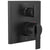 Delta Ara Matte Black Finish Angular Modern 14 Series Shower System Control with 3-Setting Integrated Diverter Includes Valve and Handles D3777V