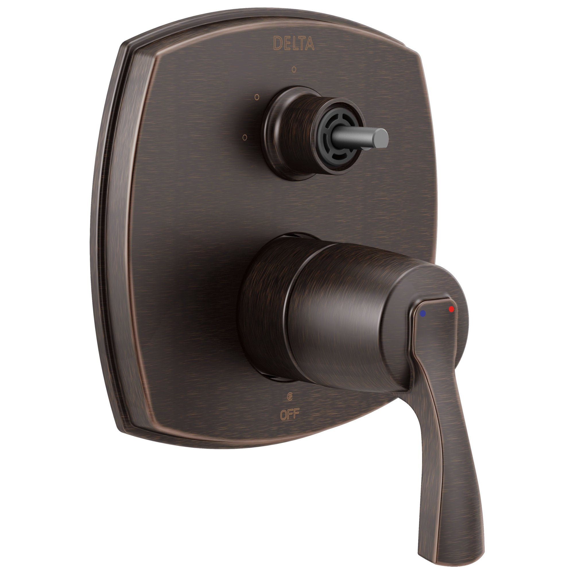 Delta Stryke Venetian Bronze Finish 14 Series 3 Function Integrated Diverter Shower Control Trim Kit Less Diverter Handle (Requires Valve) DT24876RBLHP