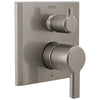 Delta Pivotal Stainless Steel Finish 14 Series Integrated 6 Function Diverter Modern Shower System Control Includes Valve and Handles D3738V