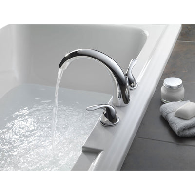 Delta Classic Chrome Deck Mount Roman Tub Filler Faucet with Valve D894V