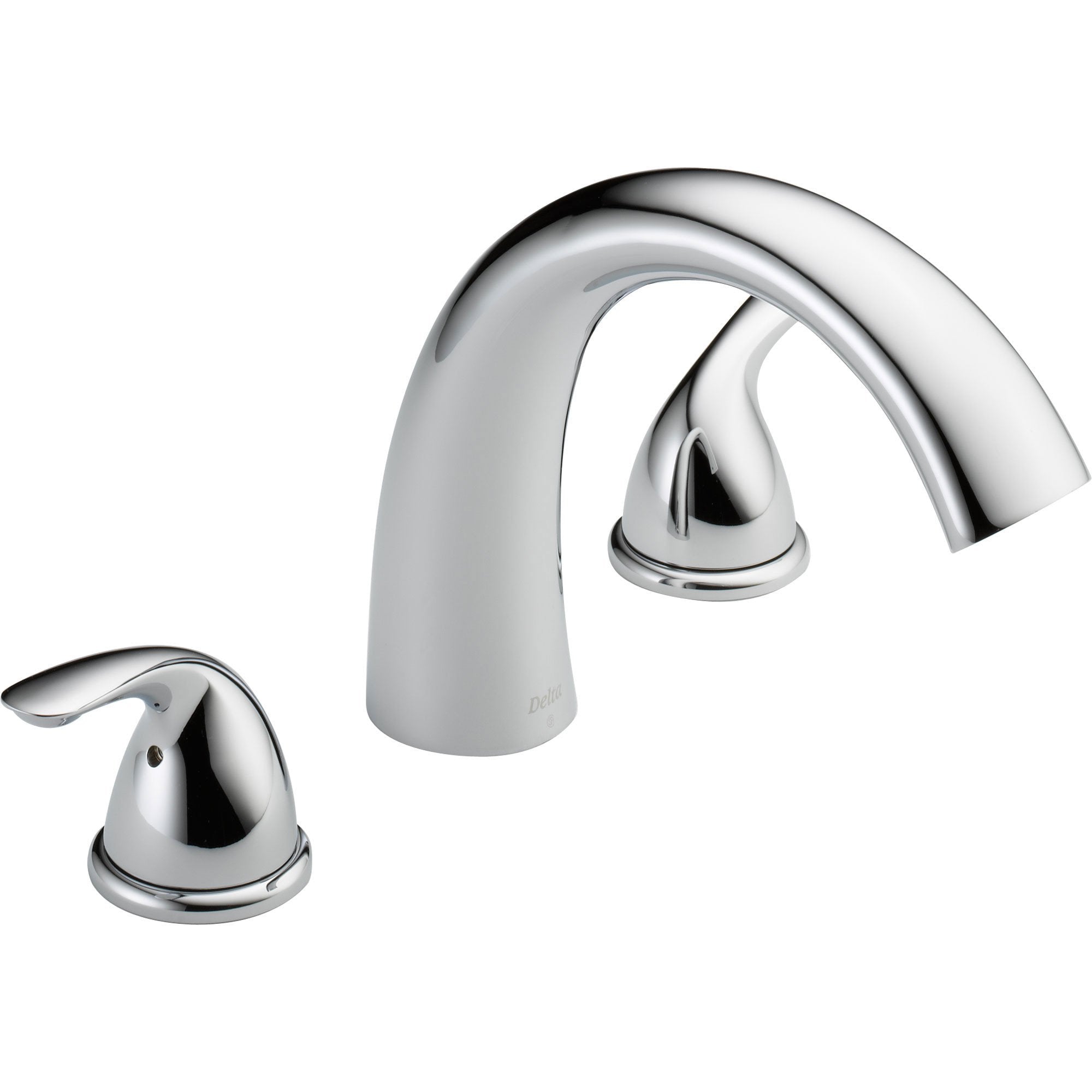 Delta Classic Chrome Deck Mount Roman Tub Filler Faucet with Valve D894V