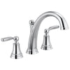 Delta Woodhurst Chrome Finish Deck Mount Roman Tub Filler Faucet Includes Rough-in Valve and Lever Handles D3166V