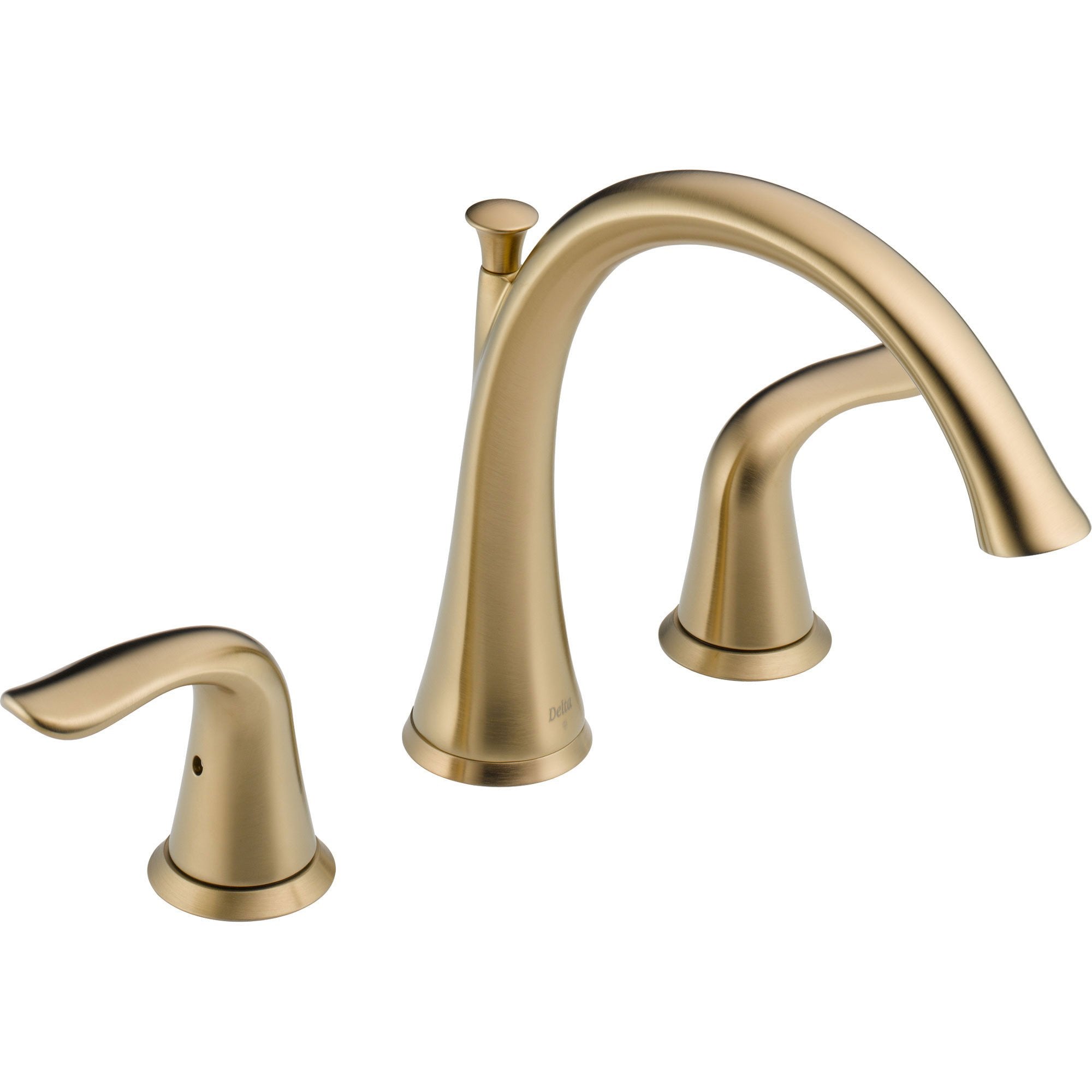 Delta Lahara Champagne Bronze Deck Mount Roman Tub Filler Faucet Trim Kit 564424