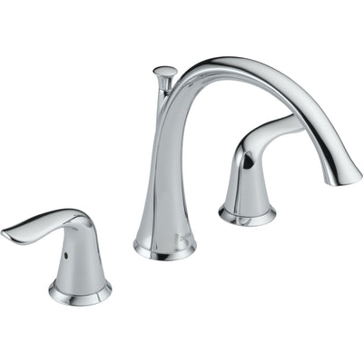 Delta Lahara Chrome 2-Handle Deck Mount Roman Tub Filler Faucet Trim Kit 337797