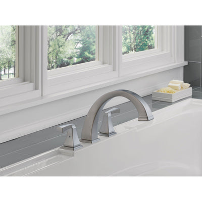 Delta Dryden Modern Stainless Steel Finish Roman Tub Faucet Trim Kit 457125