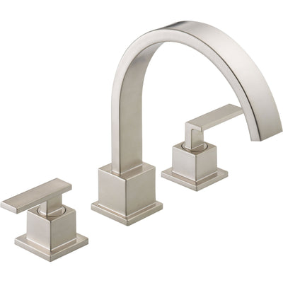 Delta Vero Modern Stainless Steel Finish Roman Tub Faucet Trim Kit 521910