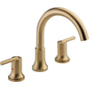 Delta Trinsic Modern Champagne Bronze Roman Tub Filler Faucet with Valve D909V