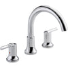 Delta Trinsic Modern Chrome 2-Handle Roman Tub Filler Faucet with Valve D908V