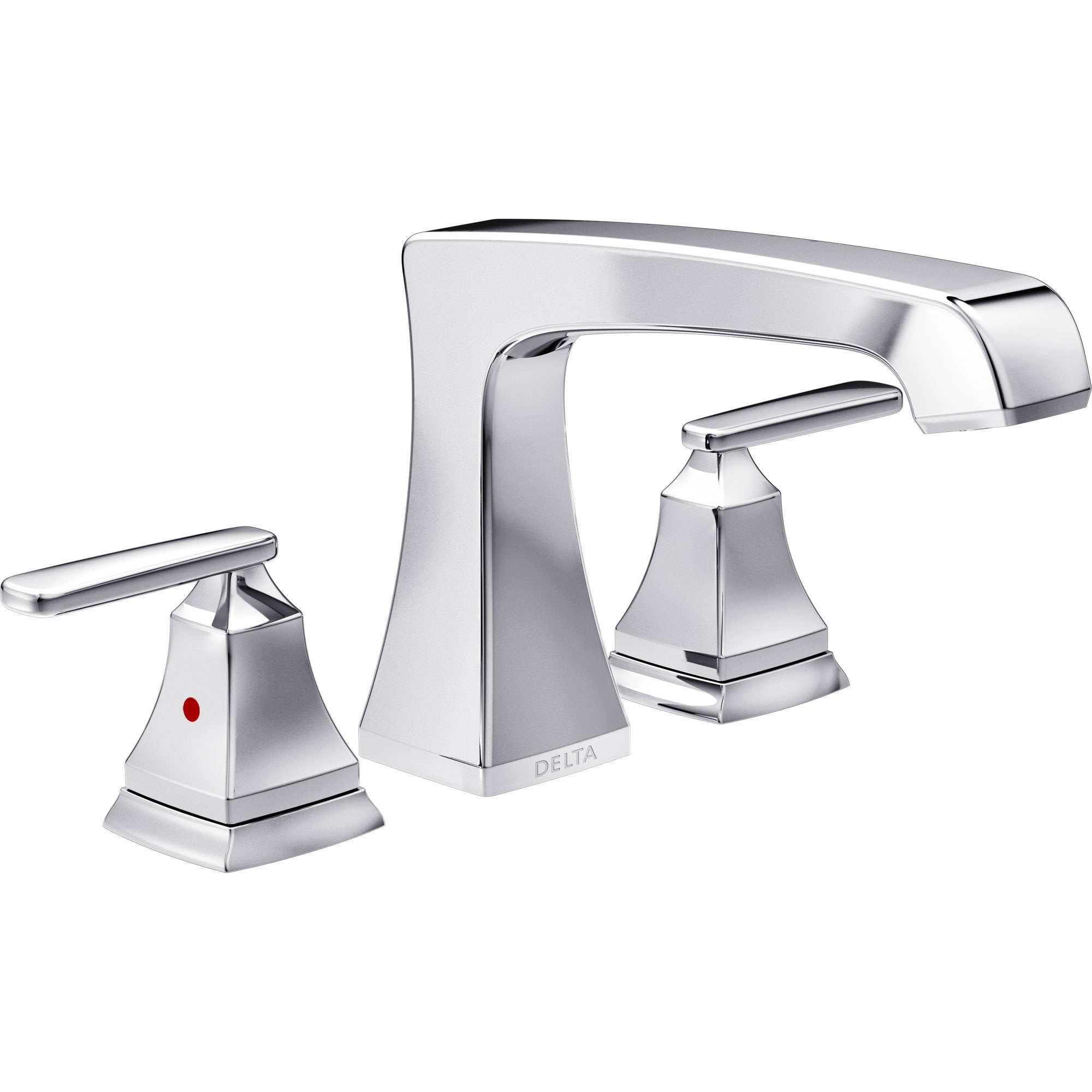 Delta Ashlyn Modern Chrome Finish Roman Tub Filler Faucet INCLUDES Valve and Lever Handles D1094V