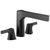 Delta Zura Matte Black Finish 3-hole Roman Tub Filler Faucet Includes Lever Handles and Rough-in Valve D3619V