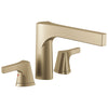 Delta Zura Champagne Bronze Finish 3-hole Roman Tub Filler Faucet Trim Kit (Requires Valve) DT2774CZ