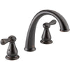 Delta Leland Widespread Venetian Bronze Roman Tub Faucet with Valve D915V