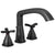 Delta Stryke Matte Black Finish Three Hole Cross Handle Roman Tub Filler Faucet Trim Kit (Requires Valve) DT27766BL