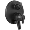 Delta Trinsic Matte Black Finish Contemporary Shower Faucet System Control with 3-Setting Integrated Diverter Includes Valve and Handles D3154V