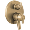 Delta Trinsic Champagne Bronze Contemporary Shower Faucet System Control with 3-Setting Integrated Diverter Includes Valve and Handles D3153V