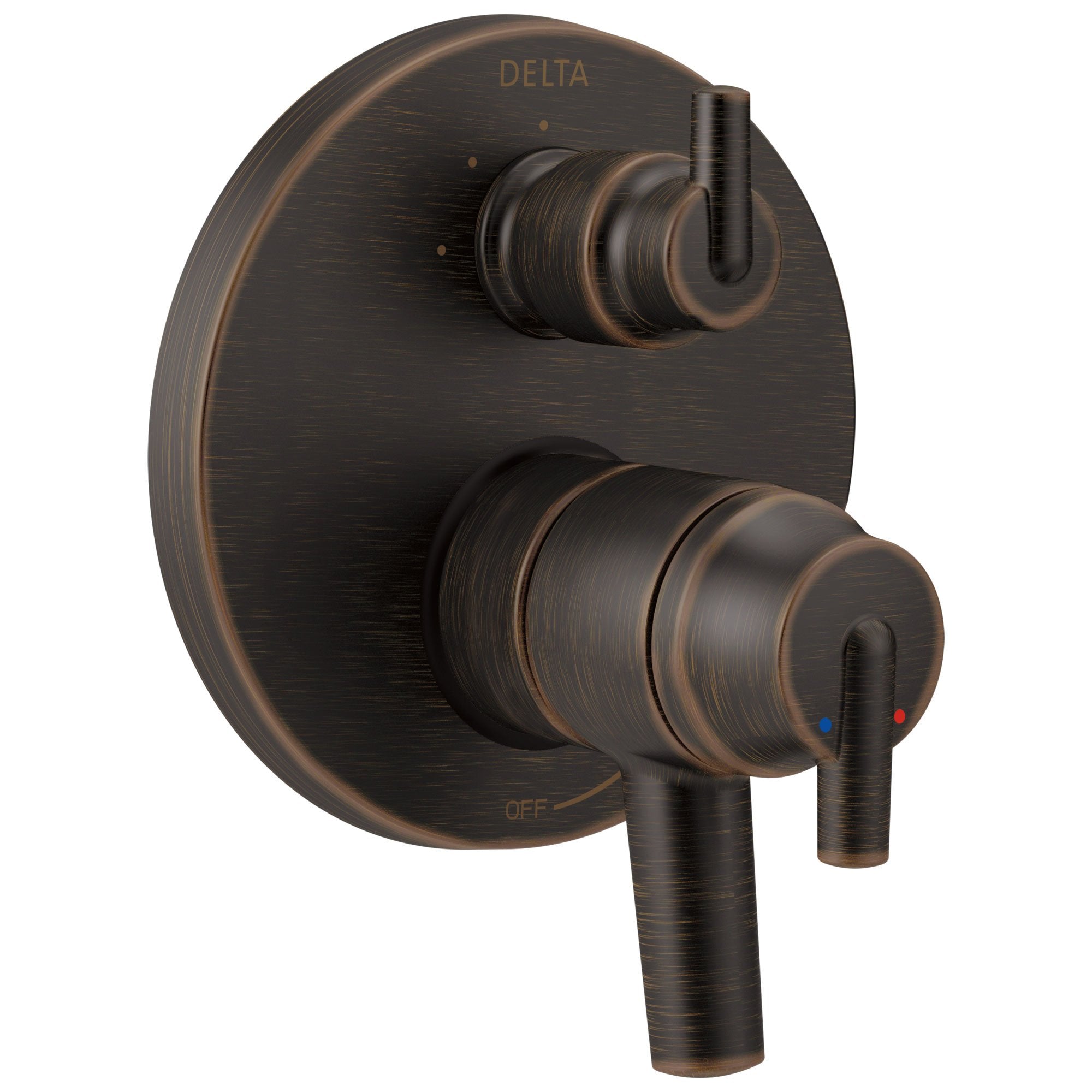 Delta Trinsic Venetian Bronze Monitor 17 Shower Faucet Control Handle with 3-Setting Integrated Diverter Includes Trim Kit and Valve without Stops D2177V