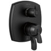 Delta Stryke Matte Black Finish 17 Series Integrated 3-Function Lever Handle Diverter Shower System Control Includes Valve and Handles D3731V