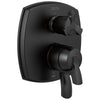 Delta Stryke Matte Black Finish 17 Series Integrated 3-Function Cross Handle Diverter Shower System Control Includes Valve and Handles D3732V