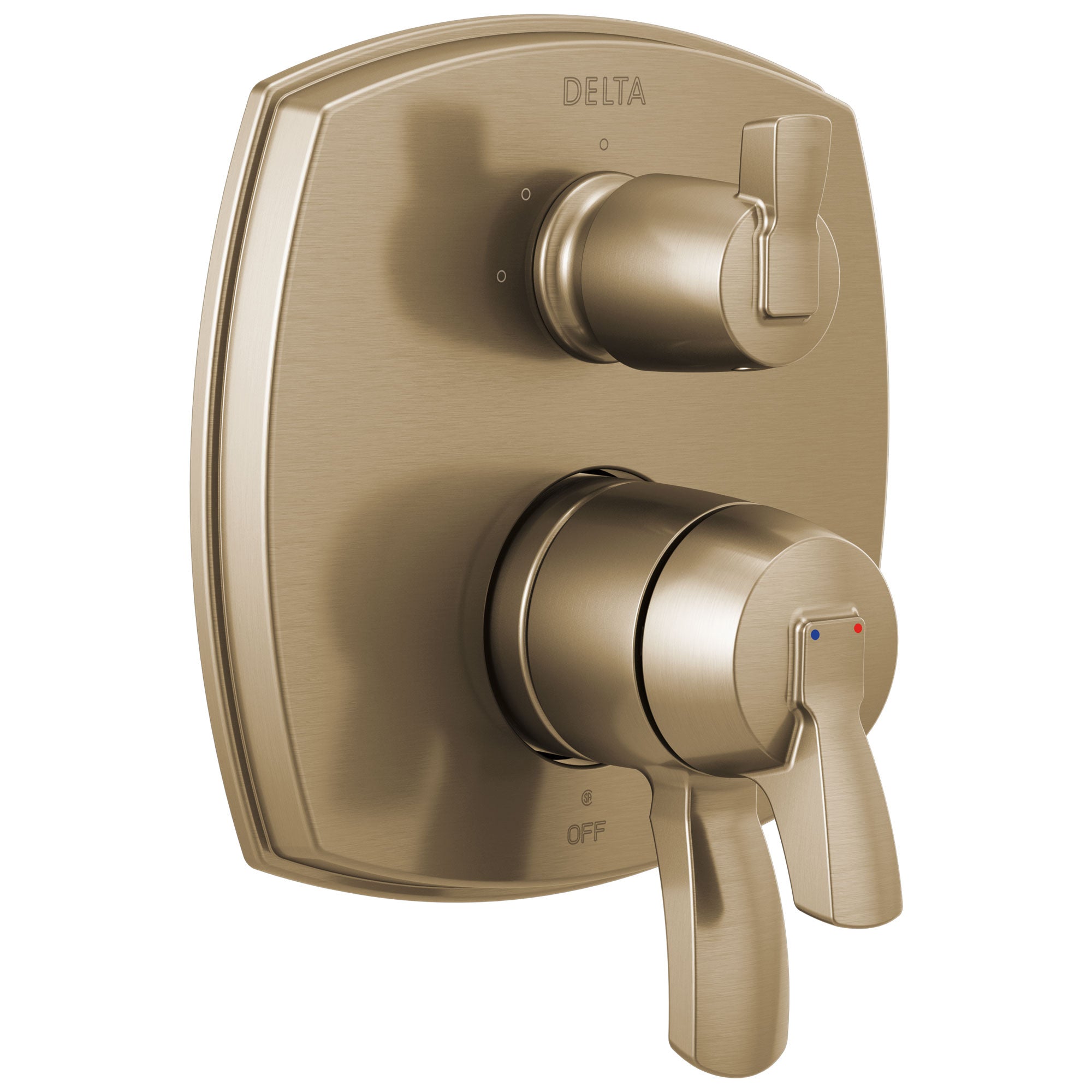 Delta Stryke Champagne Bronze Finish 17 Series Integrated 3-Function Lever Handle Diverter Shower System Control Includes Valve and Handles D3146V