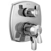 Delta Stryke Chrome Finish 17 Series Integrated 3-Function Lever Handle Diverter Shower System Control Includes Valve and Handles D3144V