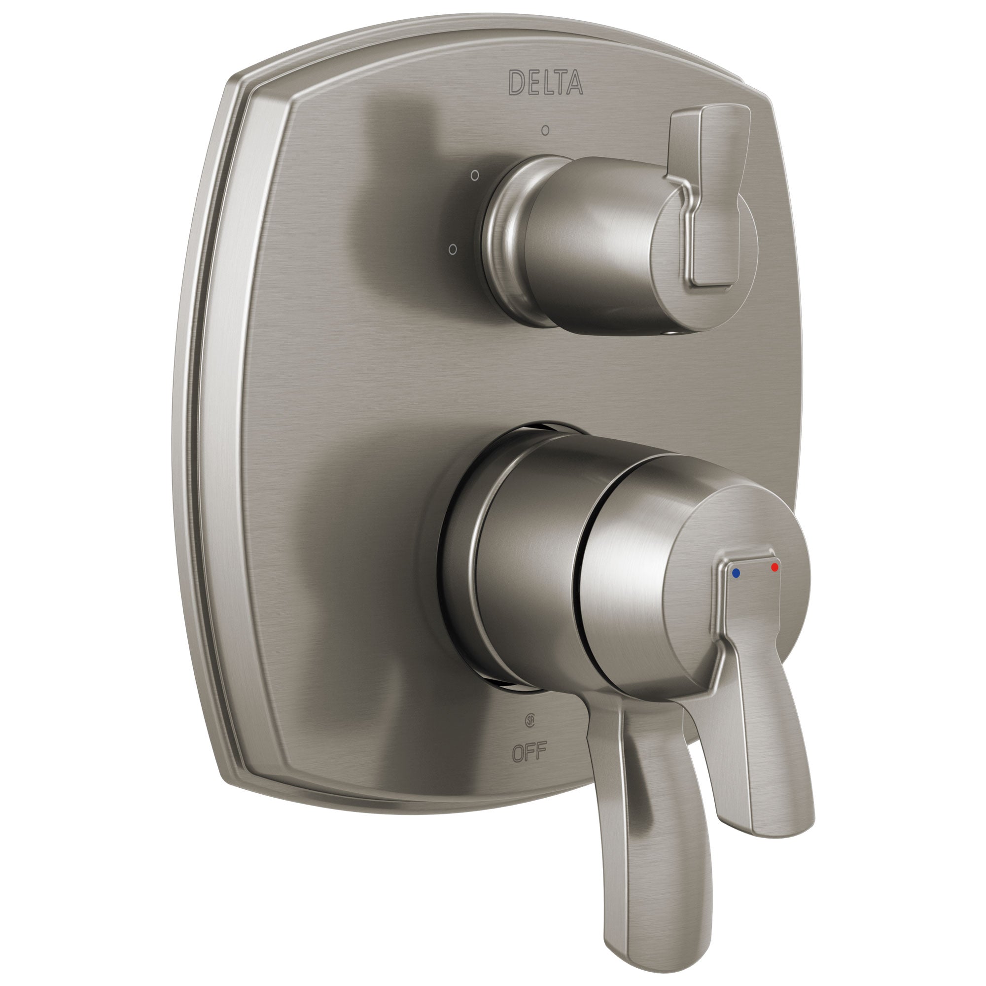 Delta Stryke Stainless Steel Finish 17 Series Integrated 3-Function Lever Handle Diverter Shower System Control Includes Valve and Handles D3140V