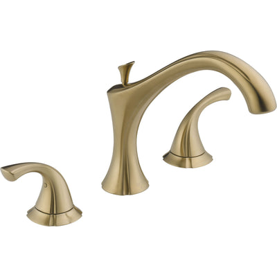 Delta Addison Modern Champagne Bronze Roman Tub Filler Faucet with Valve D920V