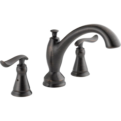 Delta Linden Venetian Bronze Deck Mount Roman Tub Filler Faucet with Valve D925V