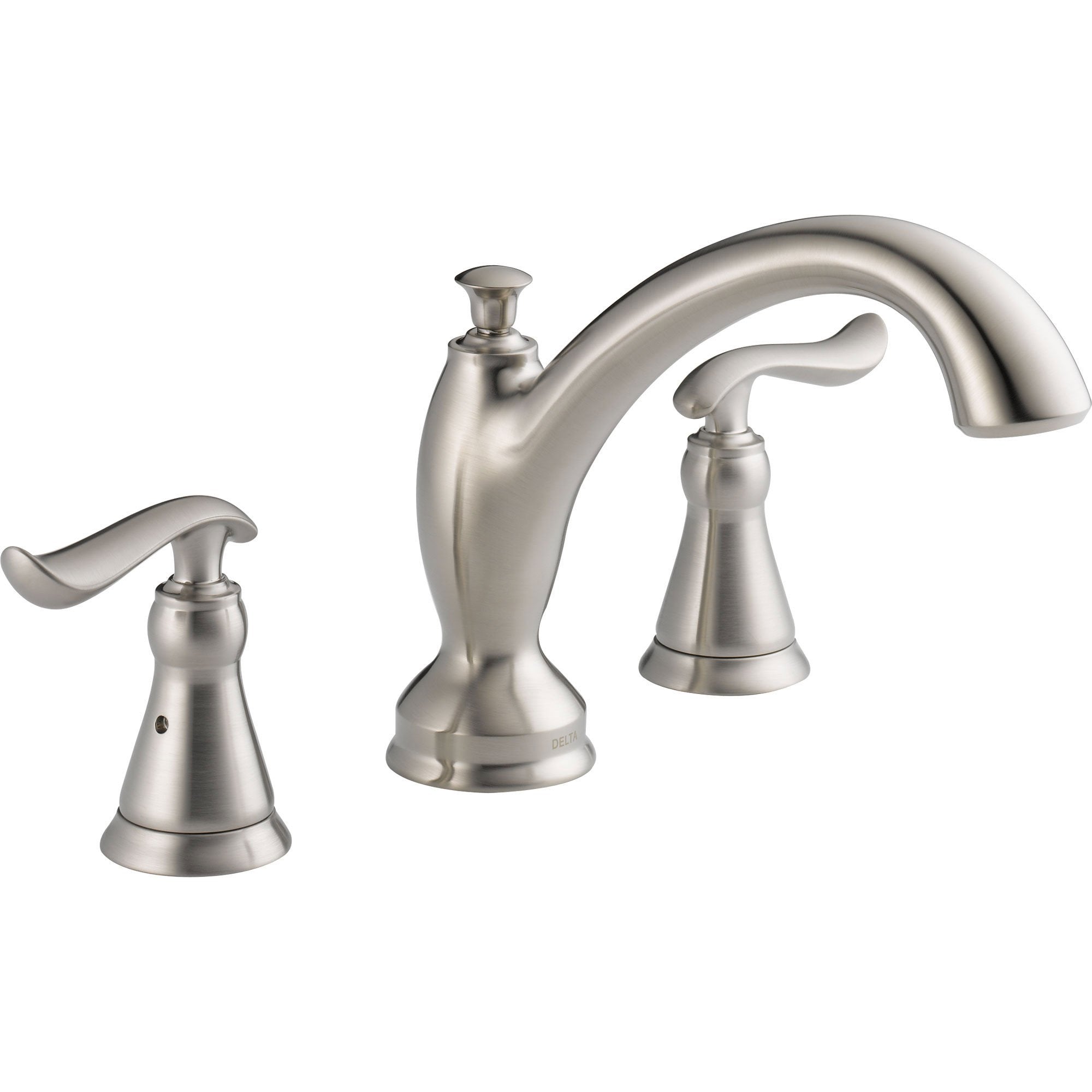 Delta Linden Widespread Stainless Steel Finish Roman Tub Faucet with Valve D926V