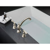 Delta Linden Widespread Stainless Steel Finish Roman Tub Faucet Trim Kit 555626