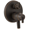 Delta Trinsic Collection Venetian Bronze Monitor 17 Shower Faucet Control Handle with 6-Setting Integrated Diverter Trim (Requires Valve) DT27959RB