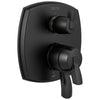 Delta Stryke Matte Black Finish 6 Function Lever Handle Integrated Diverter 17 Series Shower System Control Includes Valve and Handles D3127V