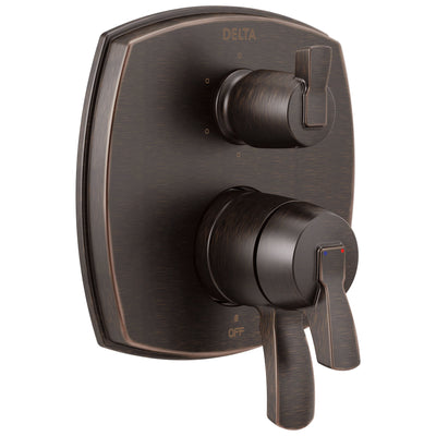 Delta Stryke Venetian Bronze Finish 6 Function Lever Handle Integrated Diverter 17 Series Shower System Control Includes Valve and Handles D3704V