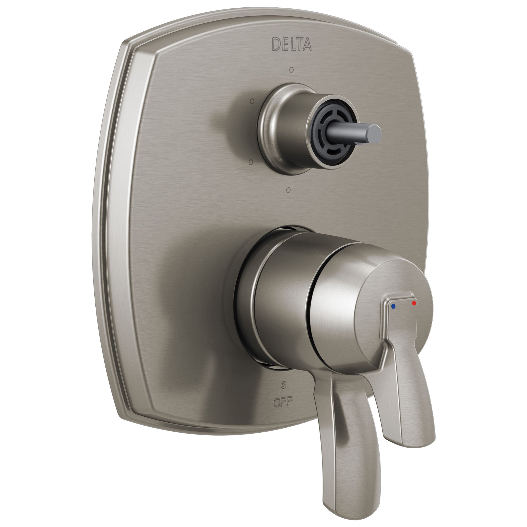 Delta Stryke Stainless Steel Finish 17 Series Integrated Diverter Shower Control Trim Kit with Six Function Diverter Less Diverter Handle (Requires Valve) DT27976SSLHP