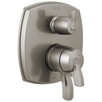 Delta Stryke Stainless Steel Finish 6 Function Lever Handle Integrated Diverter 17 Series Shower System Control Includes Valve and Handles D3119V