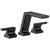 Delta Pivotal Modern Matte Black Finish Deck Mount Roman Tub Filler Faucet Includes Handles and Rough-in Valve D3111V