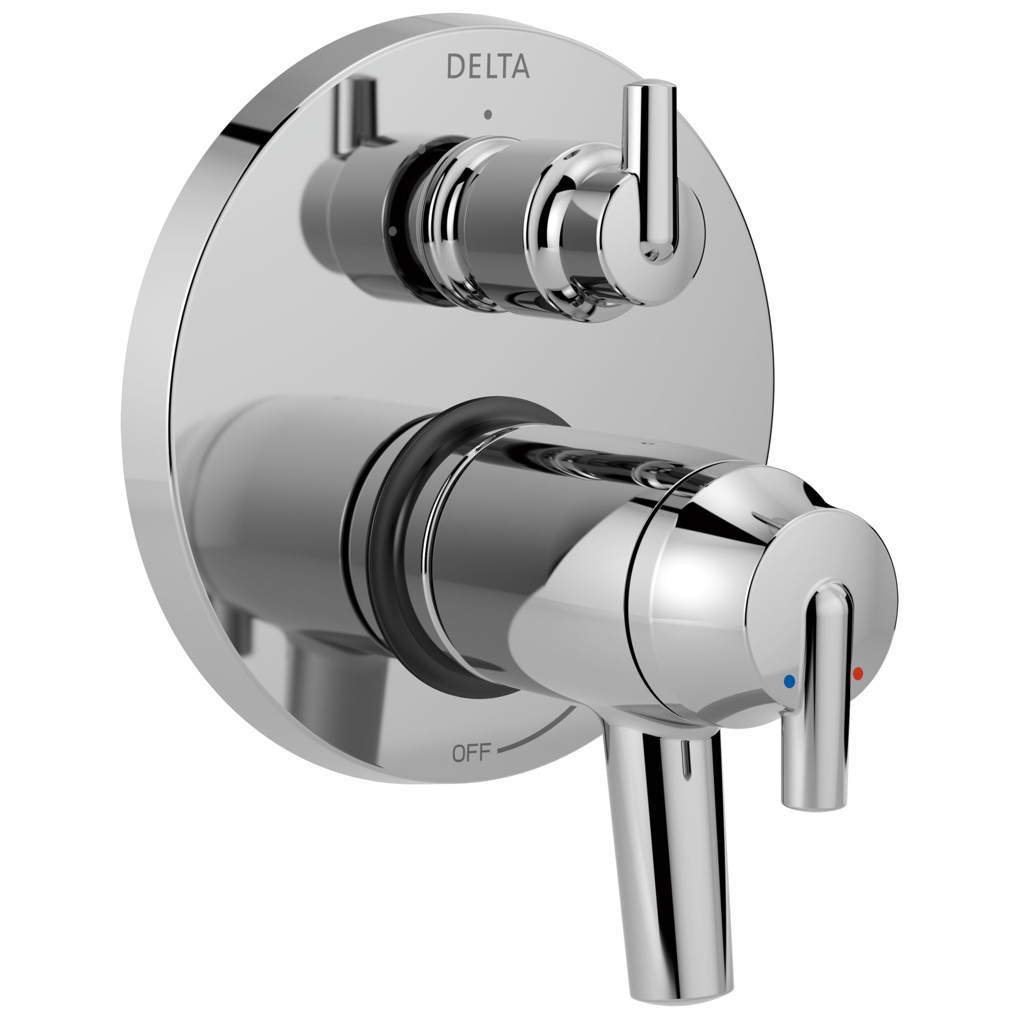 Delta Trinsic Collection Chrome Thermostatic TempAssure 17T Shower Faucet Control with 3-Setting Integrated Diverter Trim (Requires Valve) DT27T859