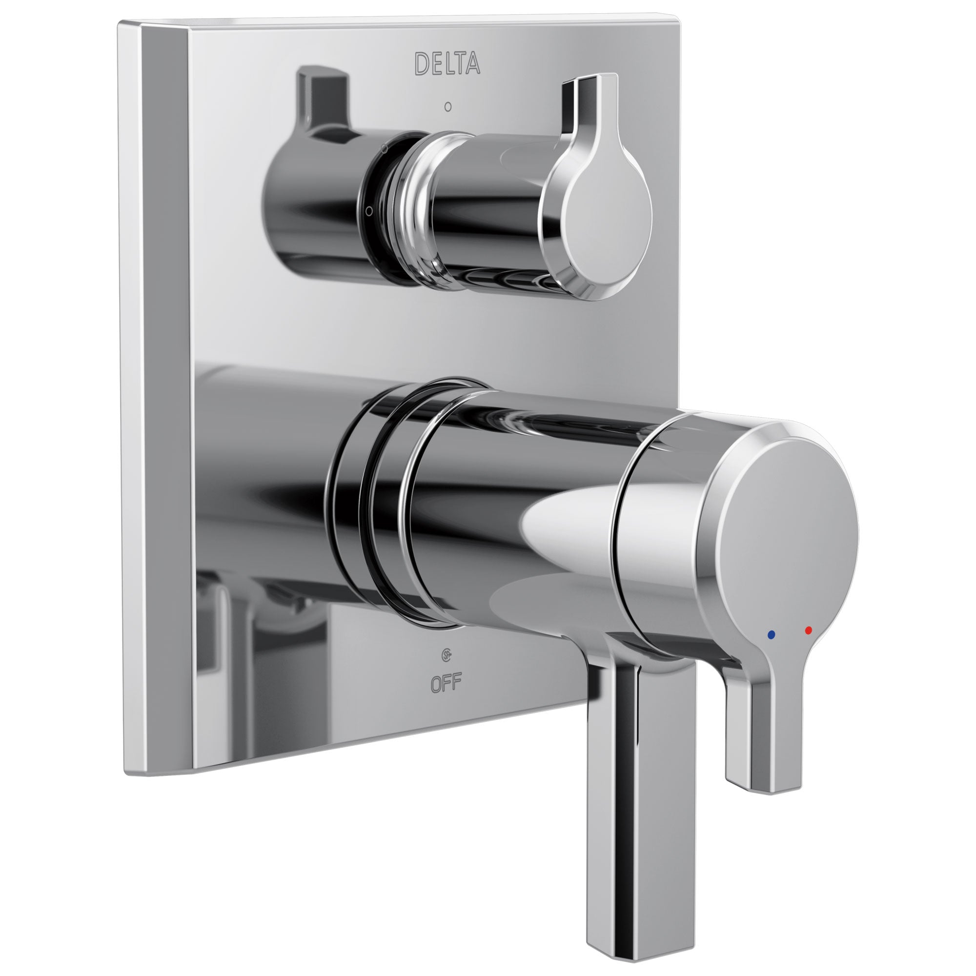 Delta Pivotal Chrome Finish TempAssure 17T Series Shower Control Trim Kit with 3-Setting Integrated Diverter (Requires Valve) DT27T899