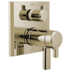 Delta Pivotal Modern Polished Nickel Finish Thermostatic Shower System Control with 3-Setting Integrated Diverter Includes Valve and Handles D3089V