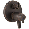 Delta Trinsic Collection Venetian Bronze Thermostatic Shower Faucet Control Handle with 6-Setting Integrated Diverter Trim (Requires Valve) DT27T959RB