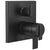 Delta Ara Matte Black Finish Angular Modern TempAssure 17T Series Shower Control Trim Kit with 6-Setting Integrated Diverter (Requires Valve) DT27T967BL