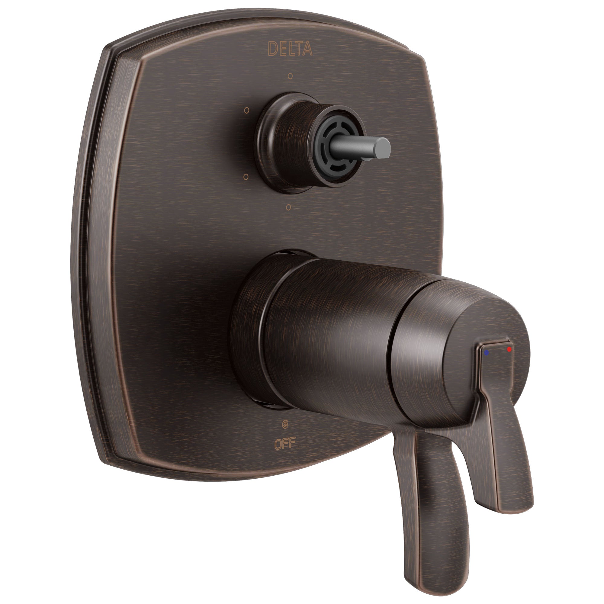 Delta Stryke Venetian Bronze Finish 17 Thermostatic Integrated Diverter Shower Control Trim with Six Function Diverter Less Diverter Handle (Requires Valve) DT27T976RBLHP