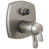 Delta Stryke Stainless Steel Finish 17 Thermostatic Integrated Diverter Shower Control Trim with Six Function Diverter Less Diverter Handle (Requires Valve) DT27T976SSLHP