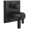 Delta Pivotal Matte Black Finish TempAssure 17T Series Shower Control Trim with 6-Setting Integrated Diverter (Requires Valve) DT27T999BL