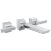 Delta Pivotal Chrome Finish Two-Handle Wall Mount Bathroom Faucet Trim Kit (Requires Valve) DT3599LFWL